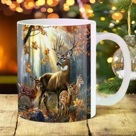 11oz Bicycle-Themed Ceramic Mug - Durable, Insulated Coffee Cup for Travel & Camping, Unique Gift Idea, Large,