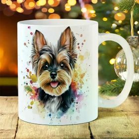 1pc 11oz Eagle 1 Patterned Ceramic Mug, Creative Large Mouth Coffee Mug, Suitable for Outdoor Camping, Picnic