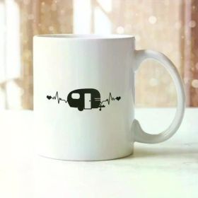 1pc Camping Heartbeat - Funny Ceramic Novelty Mug Coffee Tea Cup Adventurous Gift