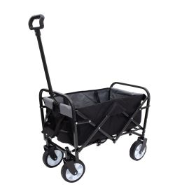 Collapsible Foldable Wagon Cart with strapping system, Beach Wagon , Utility Cart (Color: as Pic)